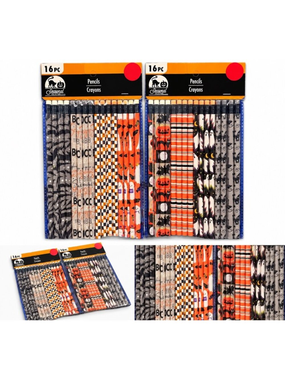 NEW Halloween Seasonal Collection Pencils – 32 Count – Sealed Packs